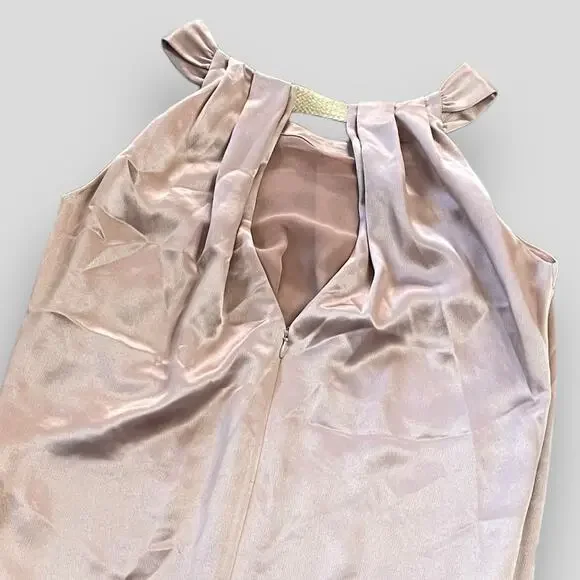 VERA WANG SATIN DRESS DESIGNER PARTY COCKTAIL EVENT HOLIDAY GOWN SMALL 4 38 - Picture 4 of 11